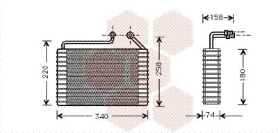 VAN WEZEL Höyrystin, ilmastointilaite 8100V047